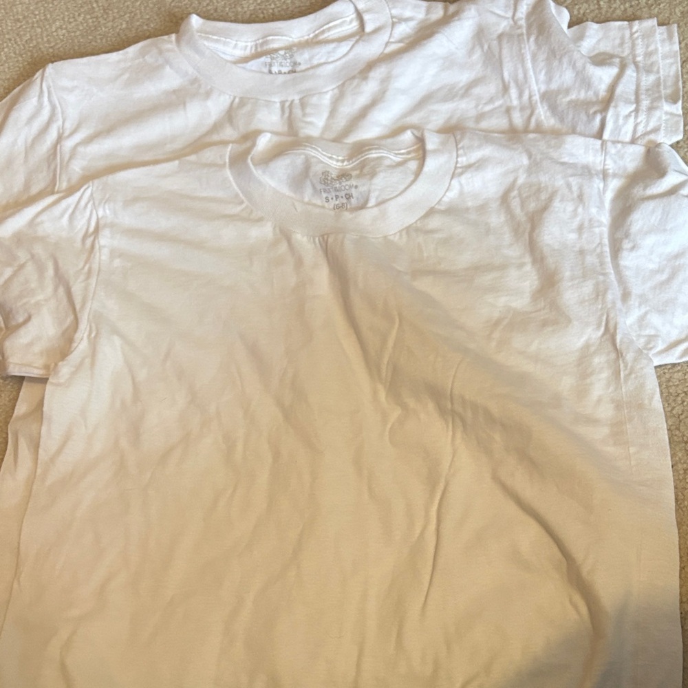 Fruit of the Loom boys undershirt NEW without tags White Short Sleeve Tees